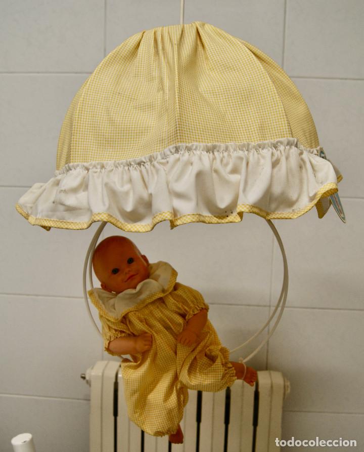 Vintage: lampara de techo infantil mu&ntilde;eco amarillo - Foto 2