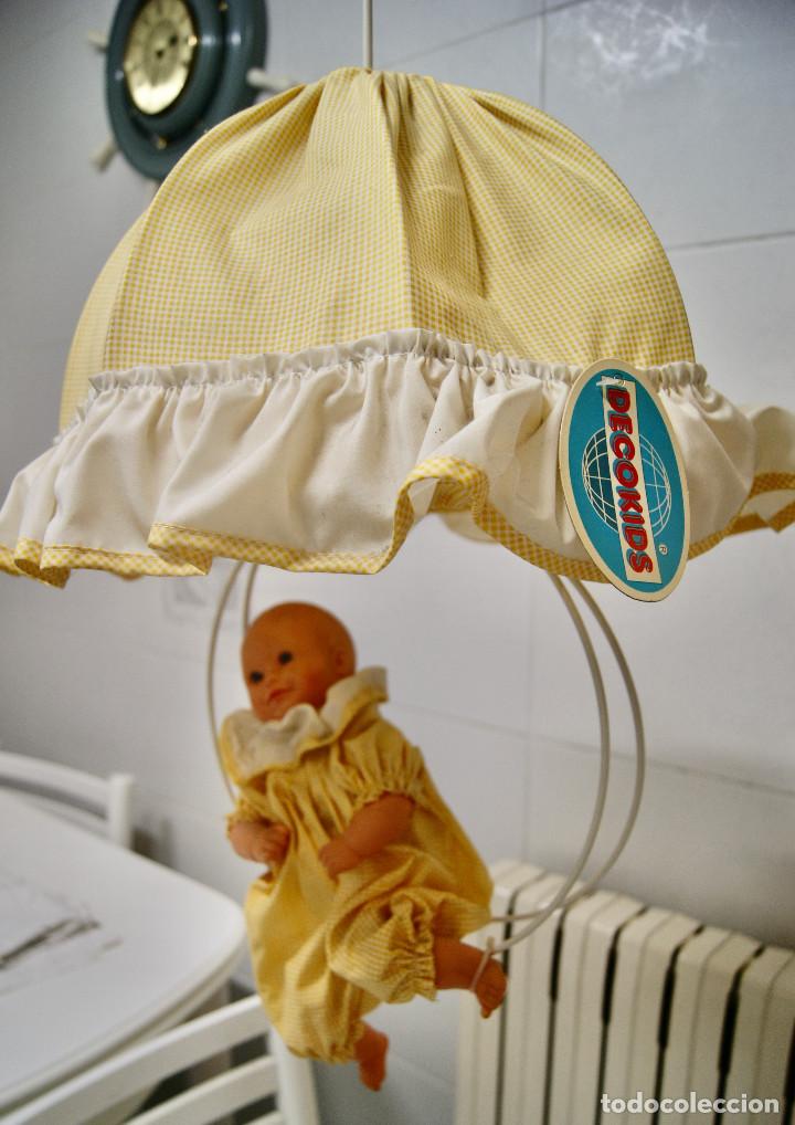 Vintage: lampara de techo infantil mu&ntilde;eco amarillo - Foto 4
