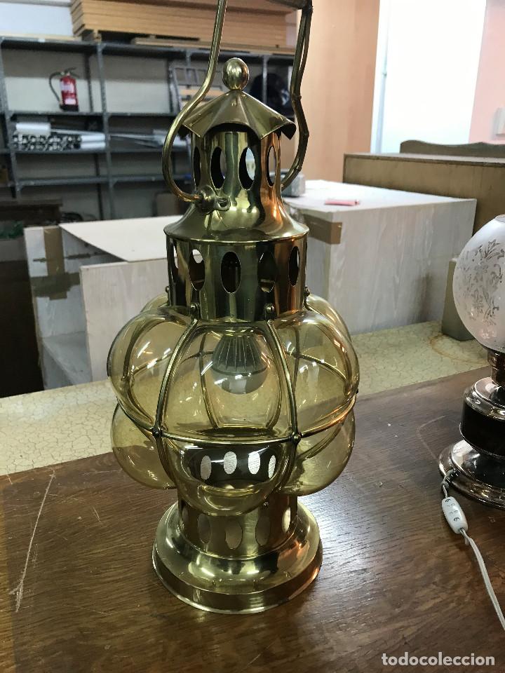 Vintage: L&aacute;mpara de techo na&uacute;tica tipo quinqu&eacute;