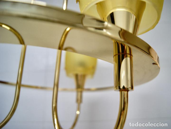 Vintage: lampara de techo dorada y cristal - Foto 11