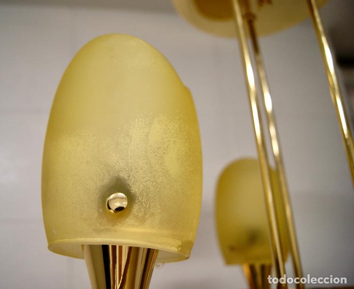 Vintage: lampara de techo dorada y cristal - Foto 14