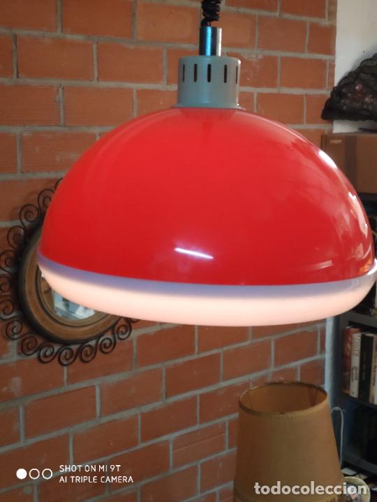 Vintage: lampara pop space age roja y blanca plastico - Foto 3