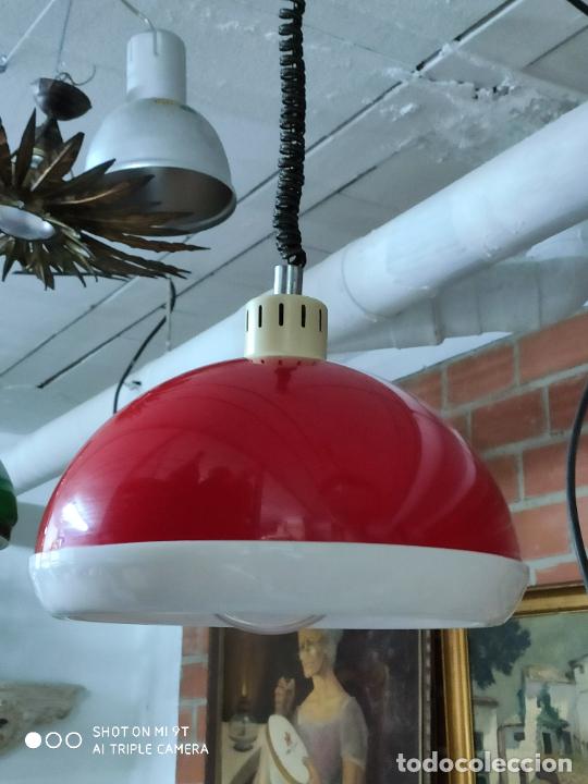 Vintage: lampara pop space age roja y blanca plastico - Foto 5