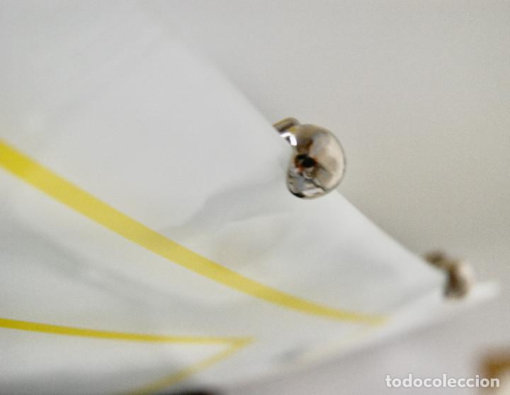 Vintage: lampara de techo tipo semiplaf&oacute;n en cromo, opal y amarillo - Foto 9