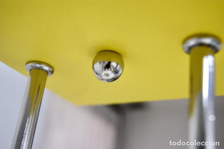 Vintage: lampara de techo tipo semiplaf&oacute;n en cromo, opal y amarillo - Foto 14