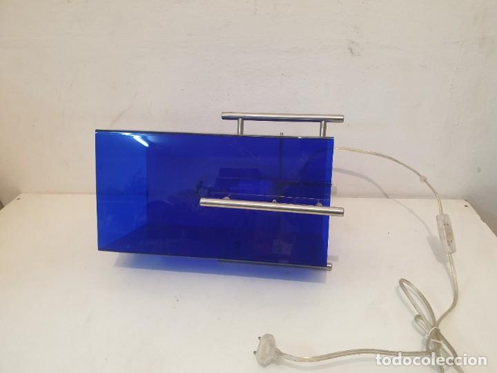 Vintage: LAMPARA AZUL METACRILATO - Foto 3