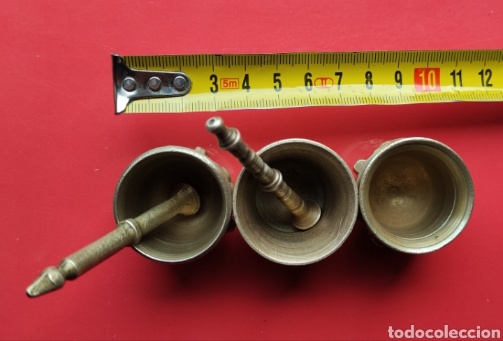 Vintage: 3 morteritos de bronce - Foto 2