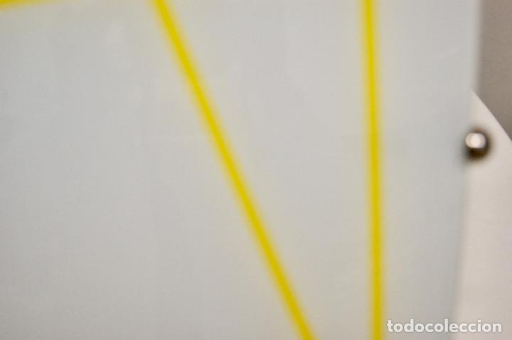 Vintage: aplique/plaf&oacute;n cromo, opal y amarillo - Foto 8