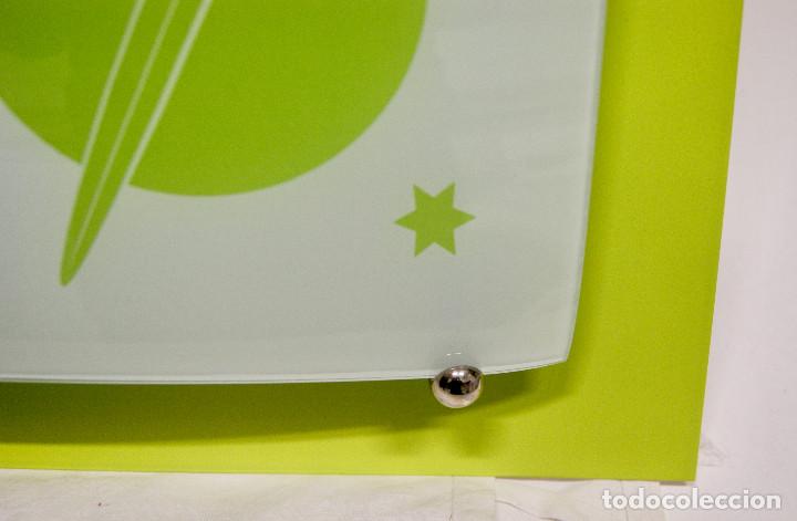 Vintage: aplique/plaf&oacute;n verde y cristal - Foto 7