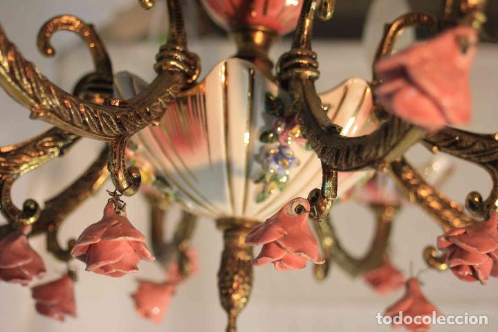 Vintage: LAMPARA TECHO PORCELANA - Foto 3