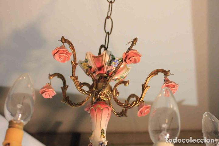 Vintage: LAMPARA TECHO PORCELANA - Foto 4
