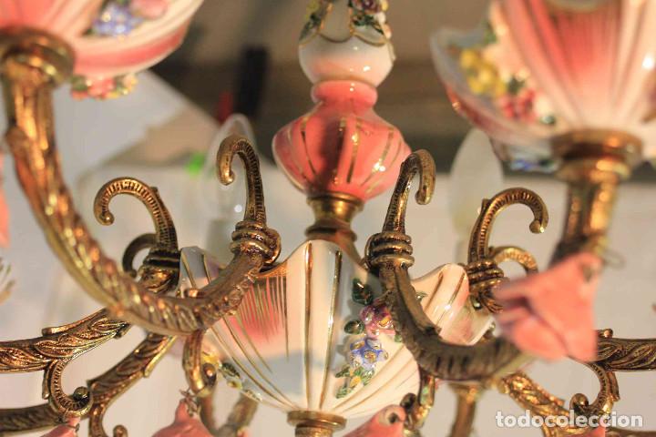 Vintage: LAMPARA TECHO PORCELANA - Foto 6