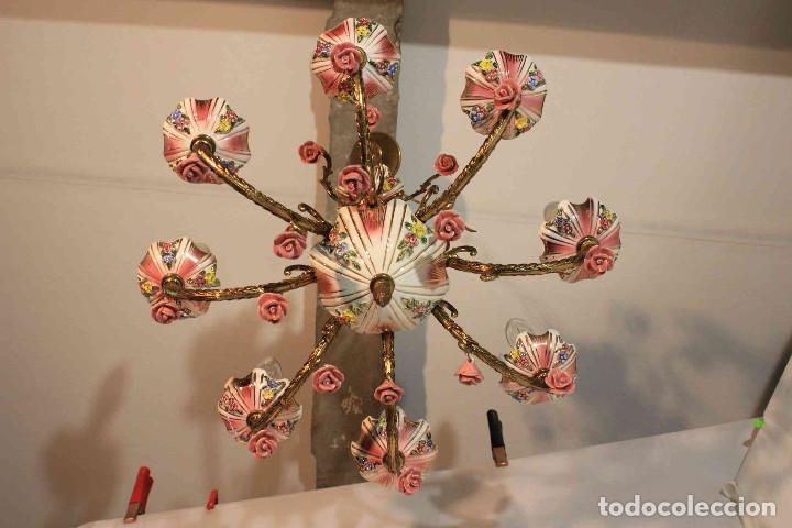 Vintage: LAMPARA TECHO PORCELANA - Foto 7