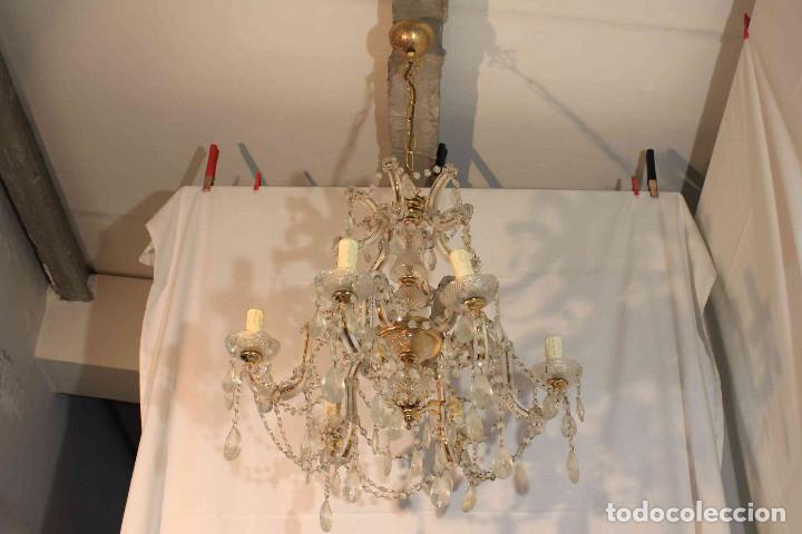 Vintage: LAMPARA TECHO BLANCA 6 LUCES - Foto 1