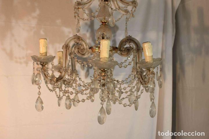 Vintage: LAMPARA TECHO BLANCA 6 LUCES - Foto 3