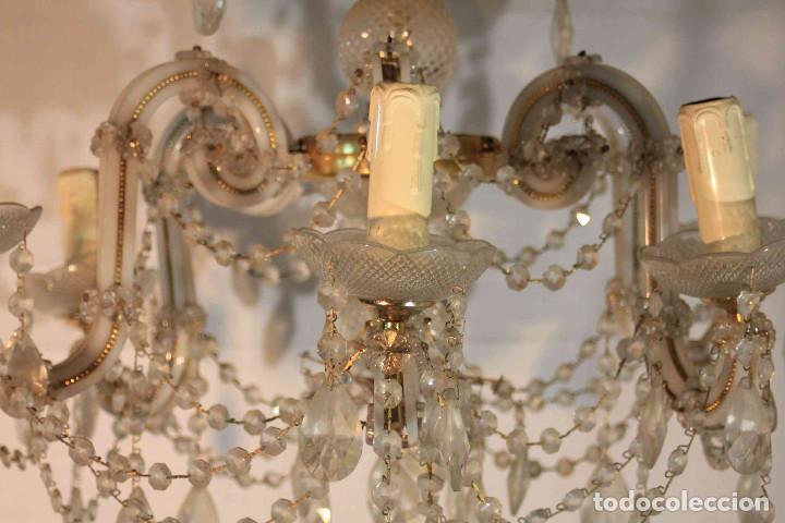 Vintage: LAMPARA TECHO BLANCA 6 LUCES - Foto 4
