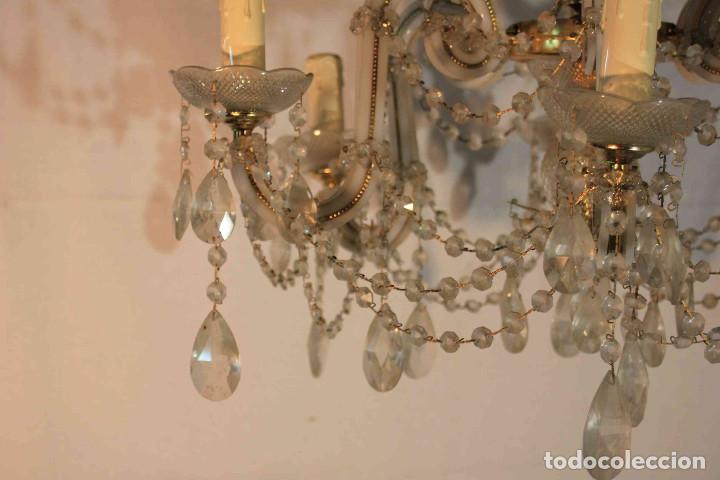 Vintage: LAMPARA TECHO BLANCA 6 LUCES - Foto 9