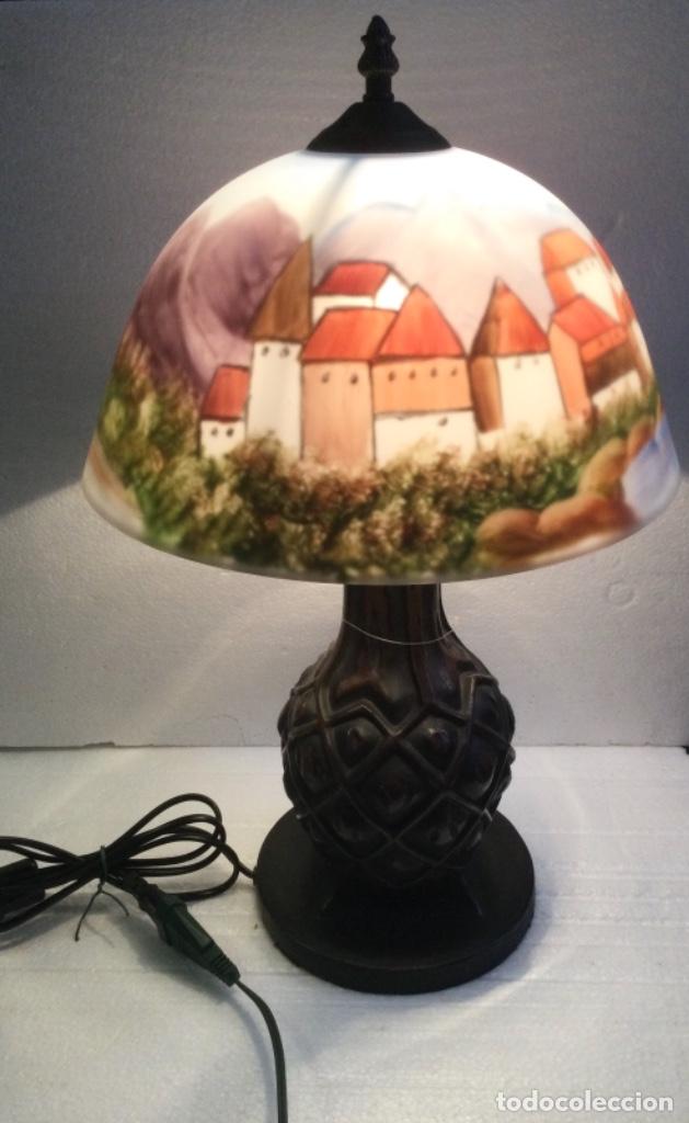 Vintage: L&aacute;mpara decoraci&oacute;n pueblo. NUEVA - Foto 2