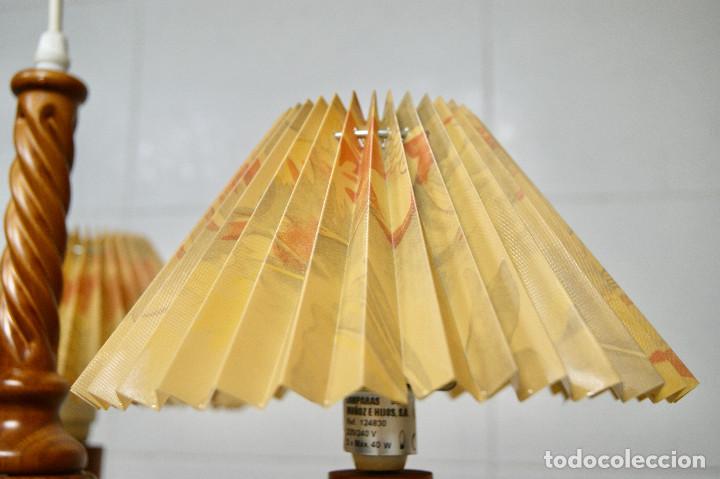 Vintage: lampara de techo madera y pantallas - Foto 6