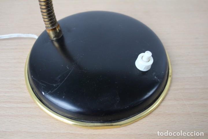 Vintage: L&aacute;mpara de mesa flexo. Negro. Vintage. - Foto 4