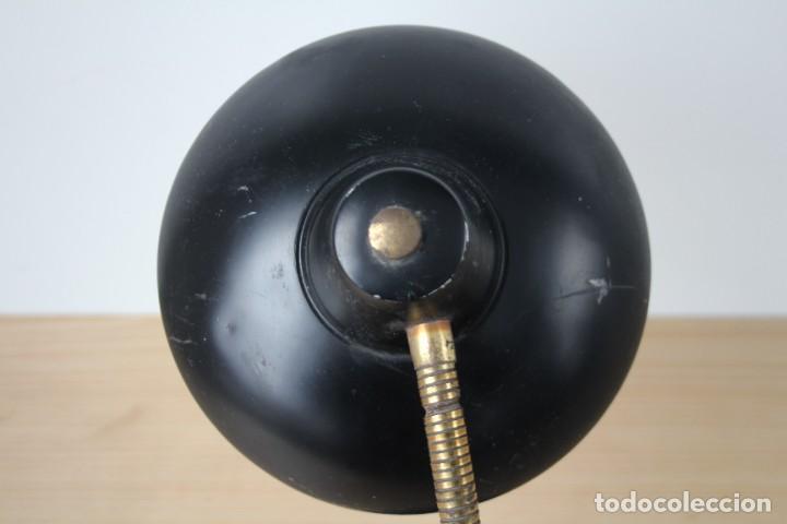 Vintage: L&aacute;mpara de mesa flexo. Negro. Vintage. - Foto 8