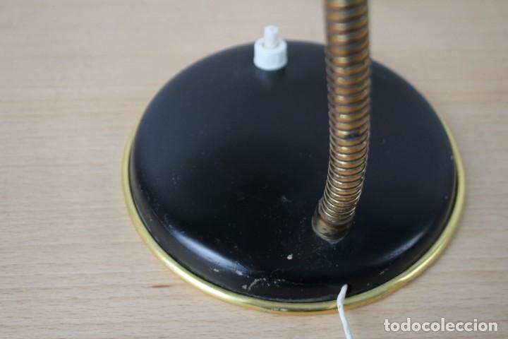 Vintage: L&aacute;mpara de mesa flexo. Negro. Vintage. - Foto 9