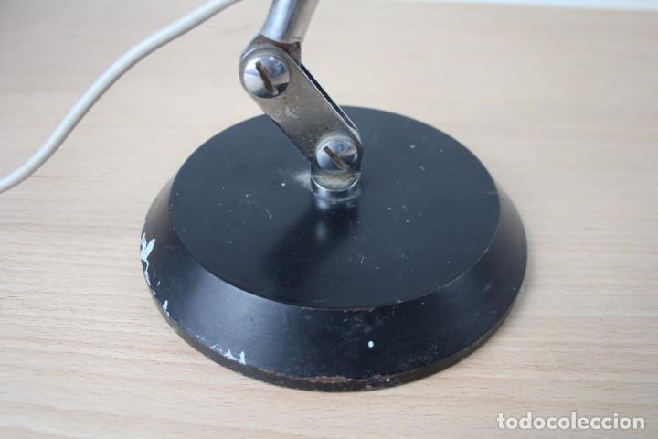 Vintage: L&aacute;mpara de mesa flexo. Negro. Vintage. - Foto 6