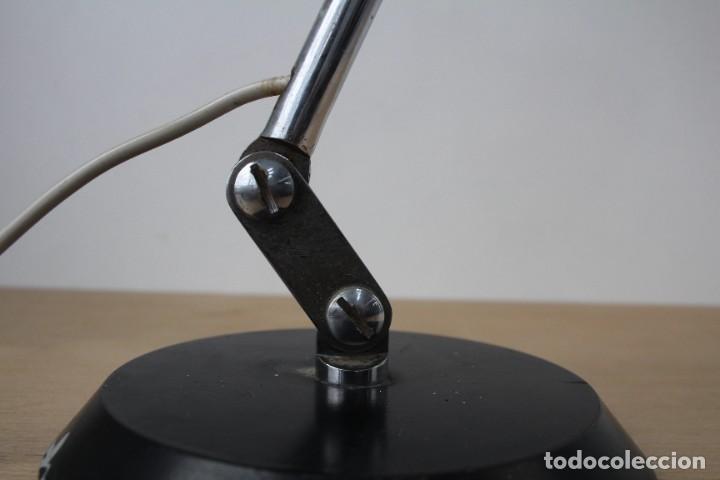 Vintage: L&aacute;mpara de mesa flexo. Negro. Vintage. - Foto 7