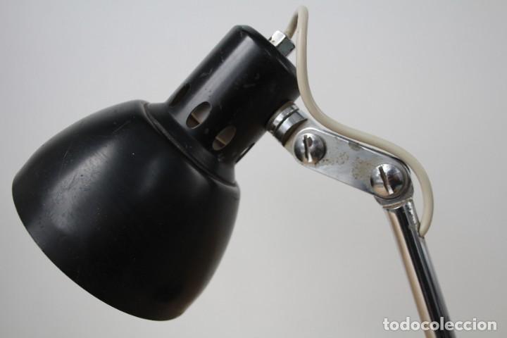 Vintage: L&aacute;mpara de mesa flexo. Negro. Vintage. - Foto 9