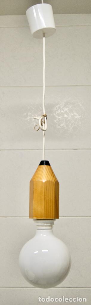 Vintage: lampara de techo lapicero color madera - Foto 8