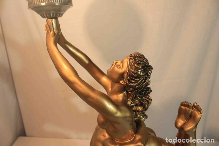 Vintage: LAMPARA ESCULTURA PAREJA - Foto 3