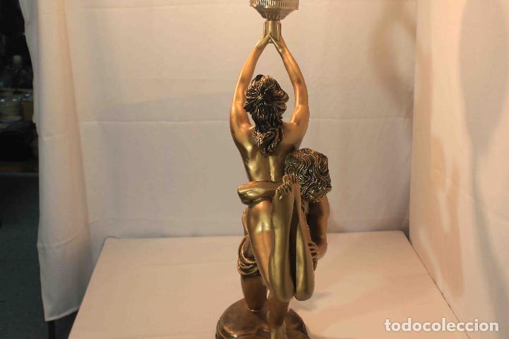 Vintage: LAMPARA ESCULTURA PAREJA - Foto 5