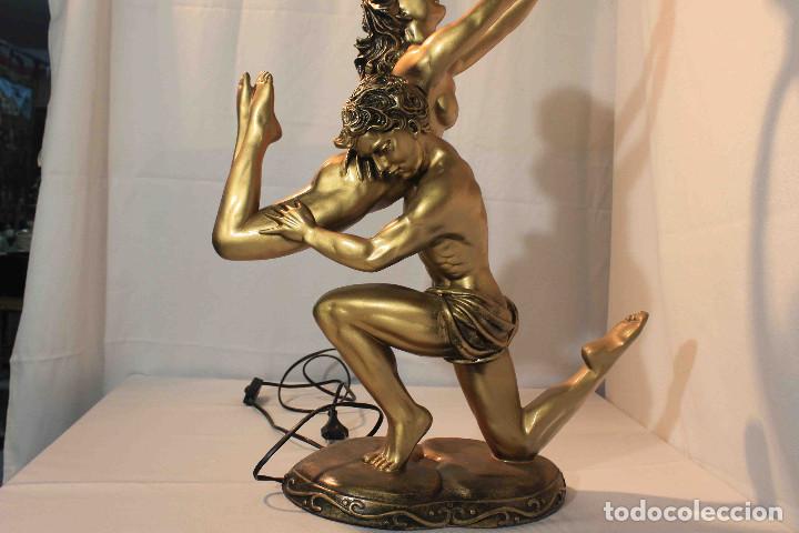 Vintage: LAMPARA ESCULTURA PAREJA - Foto 8