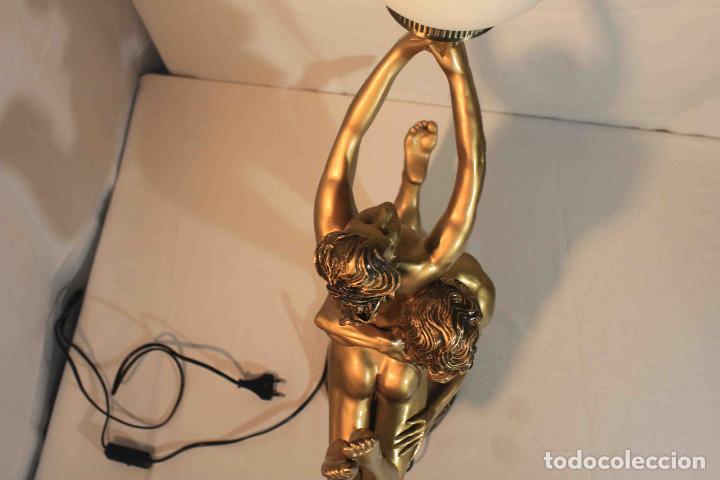 Vintage: LAMPARA ESCULTURA PAREJA - Foto 10
