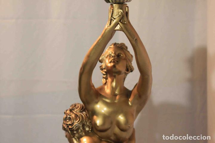 Vintage: LAMPARA ESCULTURA PAREJA - Foto 11