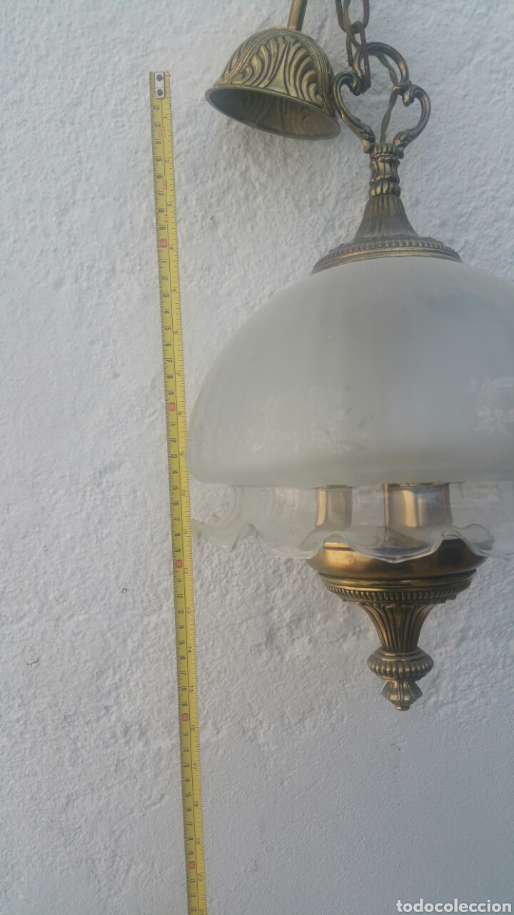 Vintage: L&aacute;mpara de techo, tres luces. - Foto 7