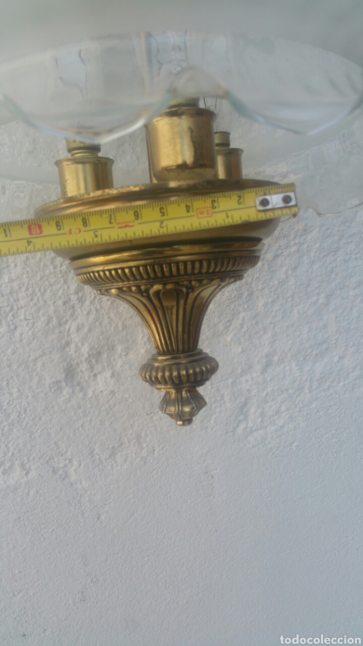 Vintage: L&aacute;mpara de techo, tres luces. - Foto 10