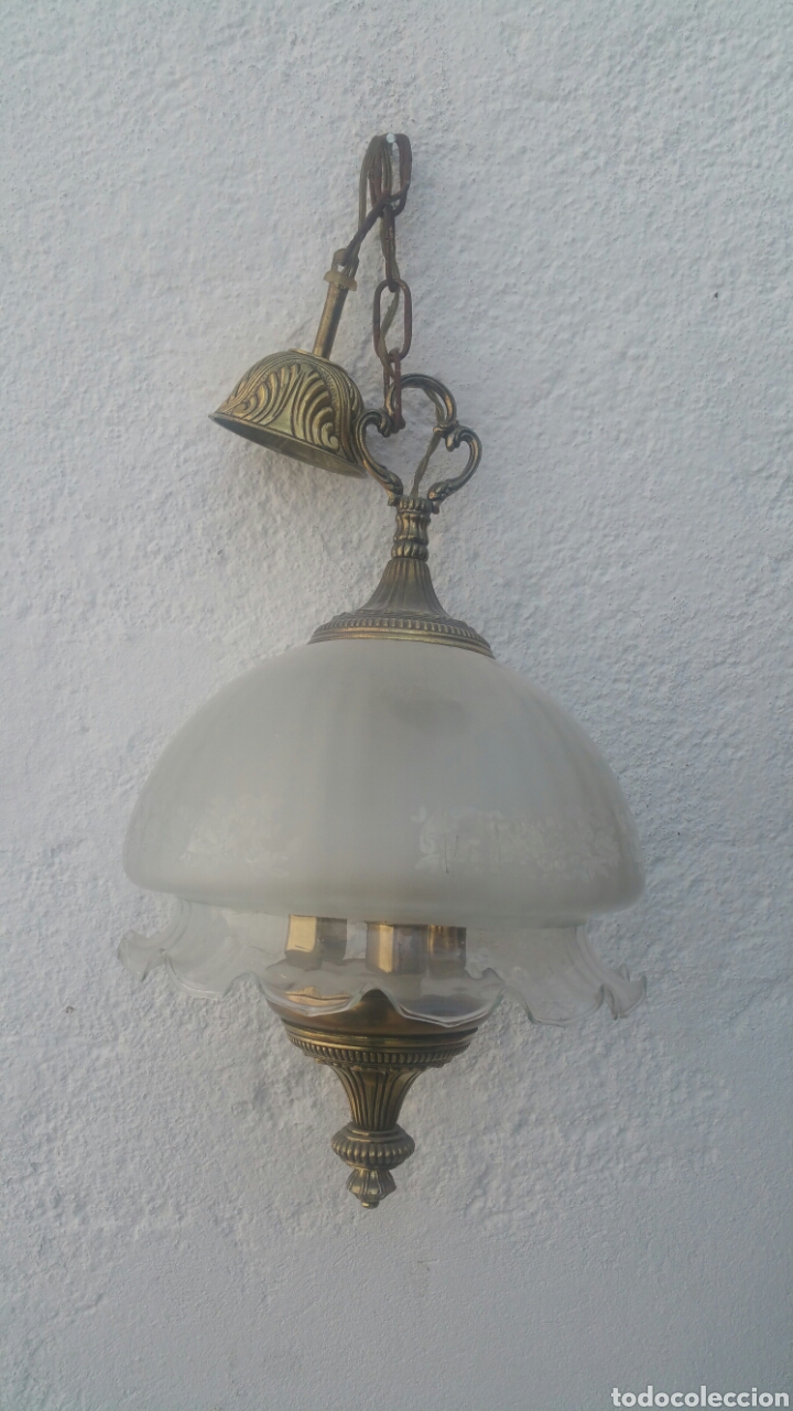 Vintage: L&aacute;mpara de techo, tres luces. - Foto 1