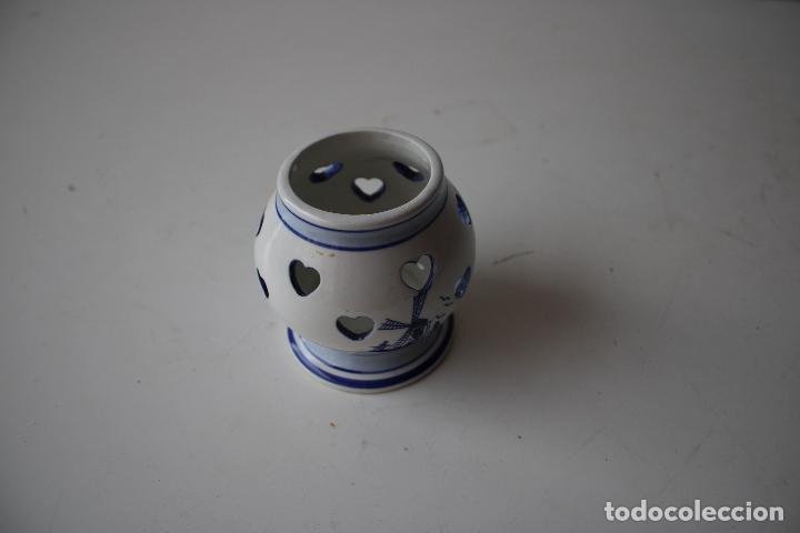 Vintage: peque&ntilde;o delft pierced farol - Foto 2