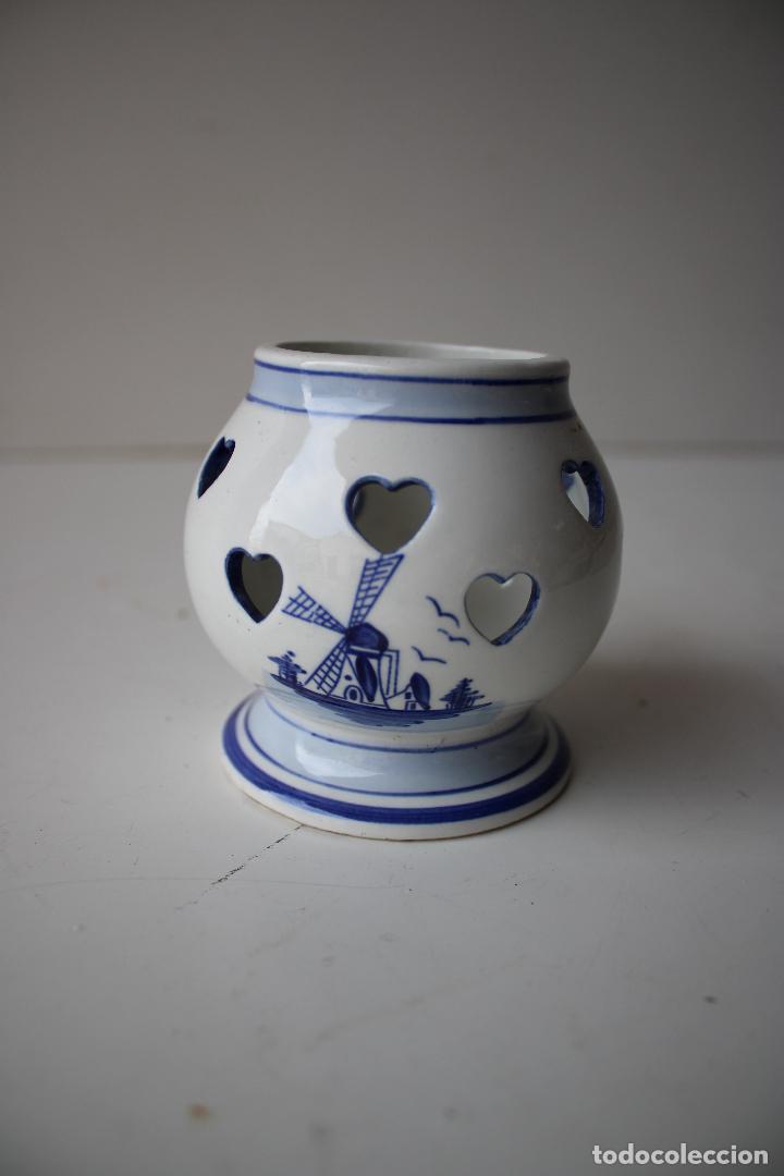 Vintage: peque&ntilde;o delft pierced farol - Foto 1