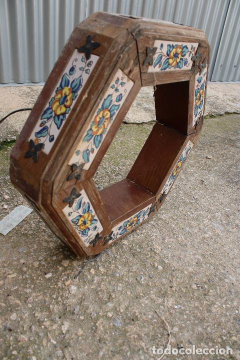 Vintage: exagono de madera y ceramica - Foto 2