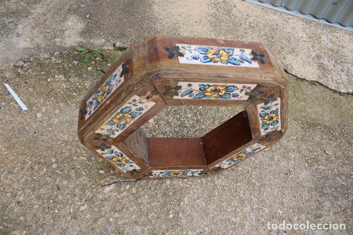 Vintage: exagono de madera y ceramica - Foto 3