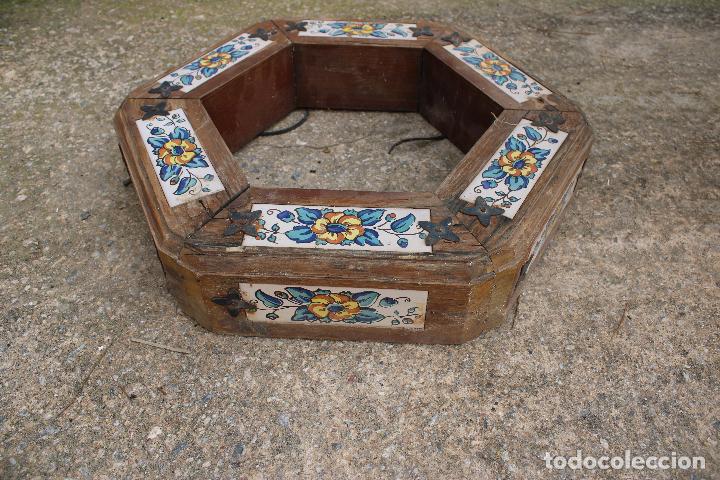 Vintage: exagono de madera y ceramica - Foto 1