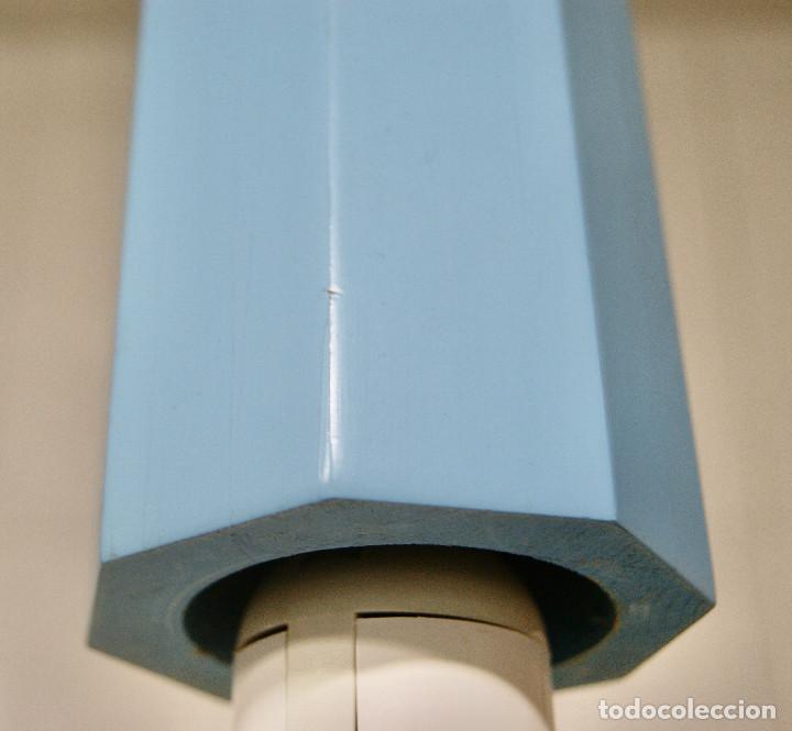 Vintage: lampara de techo lapicero color azul - Foto 4