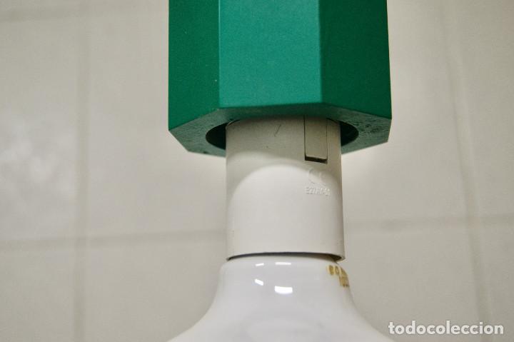 Vintage: lampara de techo lapicero color verde oscuro - Foto 2