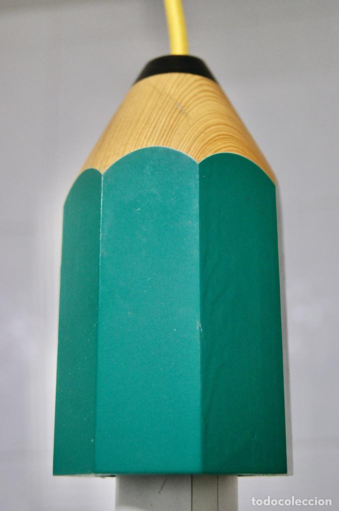 Vintage: lampara de techo lapicero color verde oscuro - Foto 3