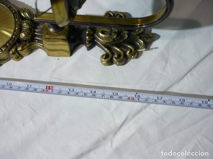 Vintage: 2 apliques de pared en bronce para poner globos - Foto 12