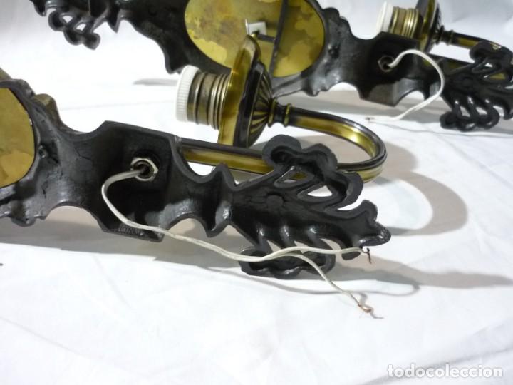 Vintage: 2 apliques de pared en bronce para poner globos - Foto 17