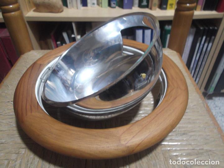 Vintage: PLAFON DE MADERA PANTALLA DE CRISTAL. - Foto 4