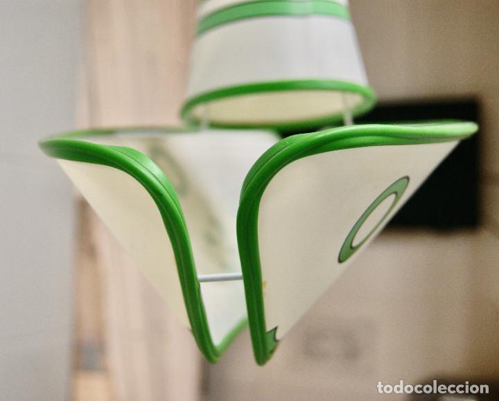 Vintage: lampara de techo barco en blanco y verde - Foto 15